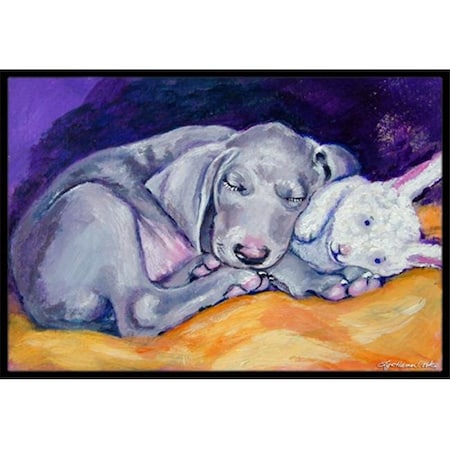 Carolines Treasures Carolines Treasures 7354MAT Weimaraner Snuggle Bunny Indoor & Outdoor Mat; 18 x 27 in. 7354MAT